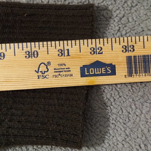 Fabio Coat Womens XL Vtg 80s Brown Genuine Leather Jacket Acrylic Long Sleeve - Picture 5 of 6